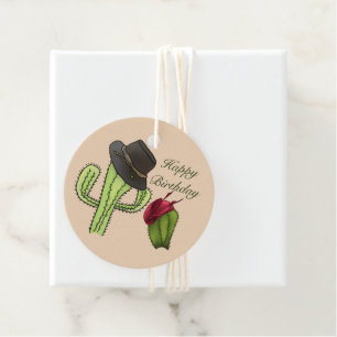Kaktus mit Hut Geschenkanhänger