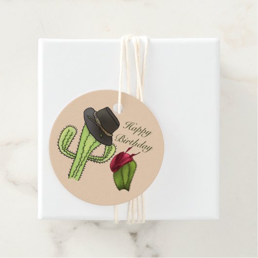 Kaktus mit Hut Geschenkanhänger (Beispiel)