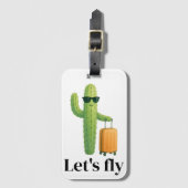 Kaktus mit Koffer Gepäckmarke Gepäckanhänger (Vorderseite Vertikal)