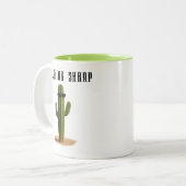 Kaktus mit Sonnenbrille Looking Sharp - ELGIS Zweifarbige Tasse (Vorderseite Links)
