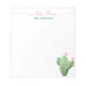 Kaktus mit weißem Hintergrund Notepad Notizblock (Vorderseite)