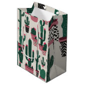Kaktus Mittlere Geschenktüte (Vorderseite Schrägansicht)