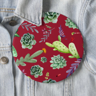 Kaktus Muster 4 Button