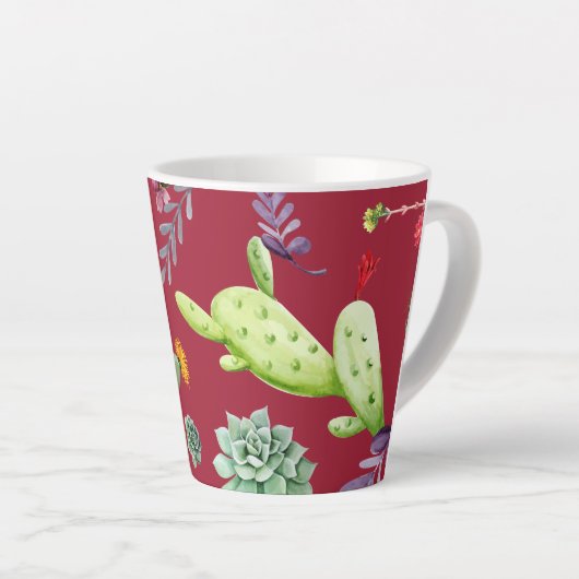 Kaktus Muster 4 Milchtasse (Rechte Ecke)