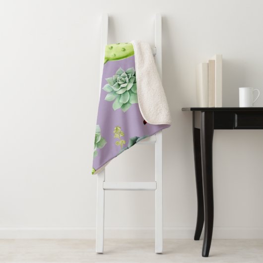 Kaktus Muster 7 Sherpadecke (Beispiel)
