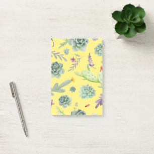Kaktus Muster 9 Post-it Klebezettel