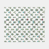 Kaktus-Muster-Fleece-Decke Fleecedecke (Vorderseite (Horizontal))