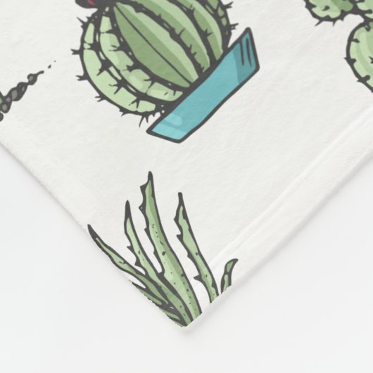 Kaktus-Muster-Fleece-Decke Fleecedecke (Ecke)