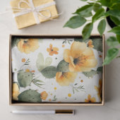 Kaktus Muster mit gelben Blumen Decoupage Seidenpapier (Geschenk)