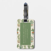 Kaktus-Muster SüdwestGeo-Schritt-| Gepäckanhänger (Rückseite vertikal)