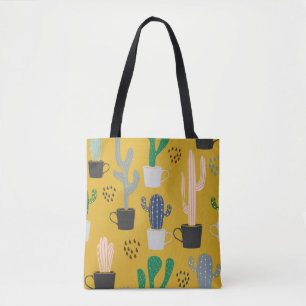 Kaktus nahtlos Muster Hintergrund. Handgezogener K Tasche