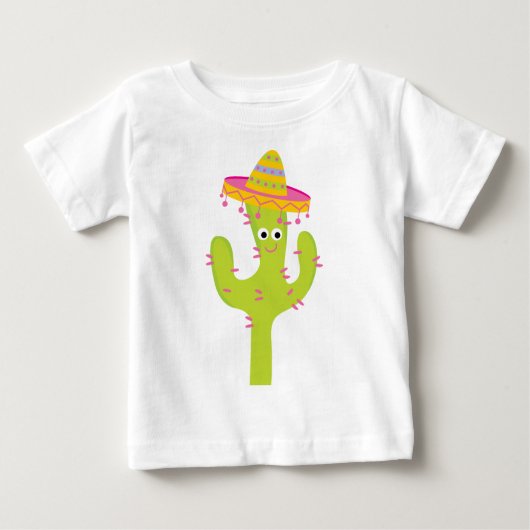 Kaktus-niedlicher Mexikaner Baby T-shirt (Vorderseite)