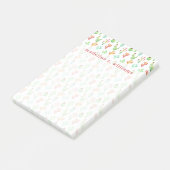 Kaktus-PastellAquarell-Muster Post-it Klebezettel (angewinkelt)