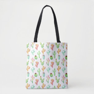 Kaktus-PastellAquarell-Muster Tasche