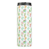Kaktus-PastellAquarell-Muster Thermosbecher (Rückseite)