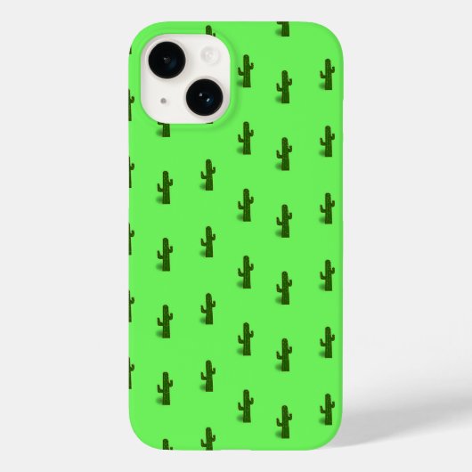 Kaktus-Pflanze auf hellgrün Case-Mate iPhone Hülle (Rückseite)
