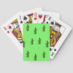 Kaktus-Pflanze auf hellgrün Spielkarten