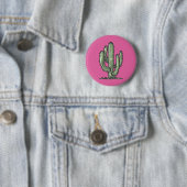 Kaktus Pflanze Handgezeichnete Illustration Rosa Button (Beispiel)