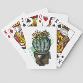 Kaktus-Pflanze in einem Topf Spielkarten (Rückseite)