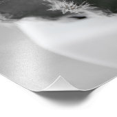 Kaktus Pflanze Schwarz-weißes Foto mit rosa Blume (Ecke)