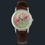 Kaktus Rosa Blüten Armbanduhr<br><div class="desc">Cactus Pink Blossoms Artist: Tim Oole</div>