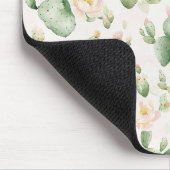 Kaktus rosa Blüten Mousepad (Ecke)