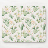 Kaktus rosa Blüten Mousepad (Vorne)