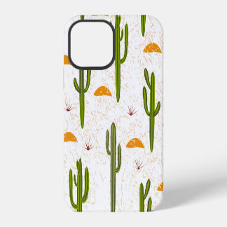 Kaktus Sand: Nahtlos im mexikanischen Stil. iPhone 12 Hülle