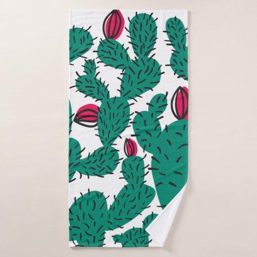 Kaktus seamless pattern. Hipster Badehandtuch (Badehandtuch)