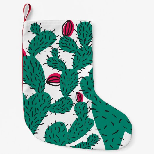 Kaktus seamless pattern. Hipster Kleiner Weihnachtsstrumpf (Vorderseite)