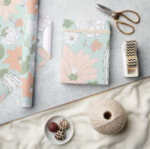 Kaktus skurriles Blumenmuster Geschenkpapier