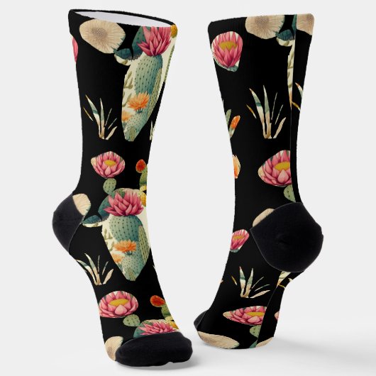 Kaktus Socken (Gewinkelt)