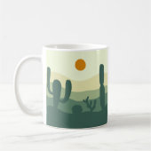 Kaktus, Sonne und Wüste Kaffeetasse (Links)