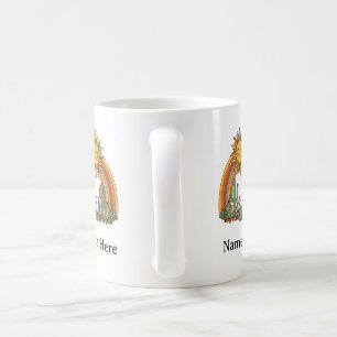 Kaktus-Sonnen-Regenbogen-Tasse mit individuellem N Kaffeetasse