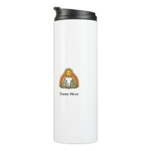 Kaktus-Sonnen-Regenbogen-Tasse mit individuellem N Thermosbecher