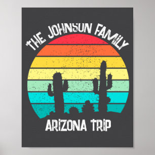 Kaktus Sonnenuntergang Arizona Wüstenreise Damen _ Poster