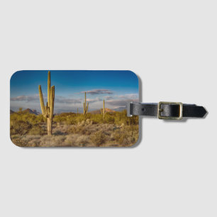 Kaktus-Sonnenuntergang in Arizona Gepäckanhänger