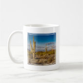 Kaktus-Sonnenuntergang in Arizona Kaffeetasse (Links)