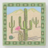 Kaktus Steinuntersetzer (Vorderseite)