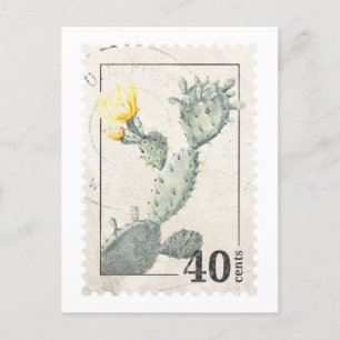 Kaktus-Stempel-Postkarte Postkarte