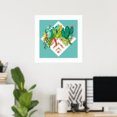 Kaktus & Succulents Garden Geometric Terrarium Poster (Heimbüro)