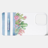 Kaktus Sukkulente Blume Streifen Case-Mate iPhone Hülle (Rückseite (Horizontal))