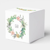 Kaktus Sukkulente Boho Rustikal Geschenkschachtel (Rückseite)