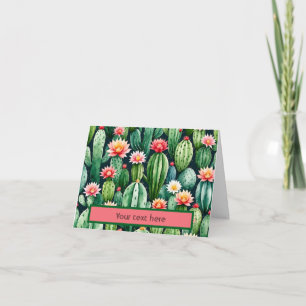 Kaktus Sukkulenten Aquarell Dankeschön-Karte gefal Dankeskarte
