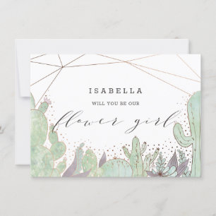 Kaktus & Sukkulenten Geo Blumenmädchen Antrag Kart