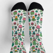 Kaktus Sukkulenten Muster Socken (Oben)