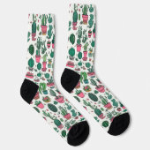 Kaktus Sukkulenten Muster Socken (Rechts)