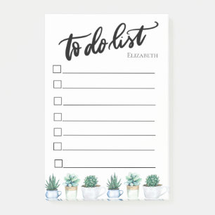 Kaktus, Sukkulenten To-Do-Liste Post-it Klebezettel