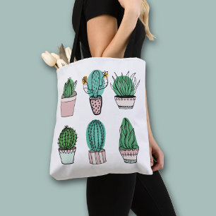 Kaktus Sukkulenten Topfpflanze Illustration Tasche