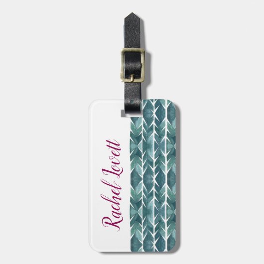 Kaktus Texture Gepäckanhänger (Vorderseite vertikal)